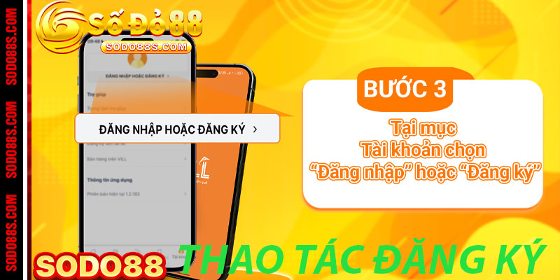 Hướng dẫn một số thao tác đăng ký Sodo88